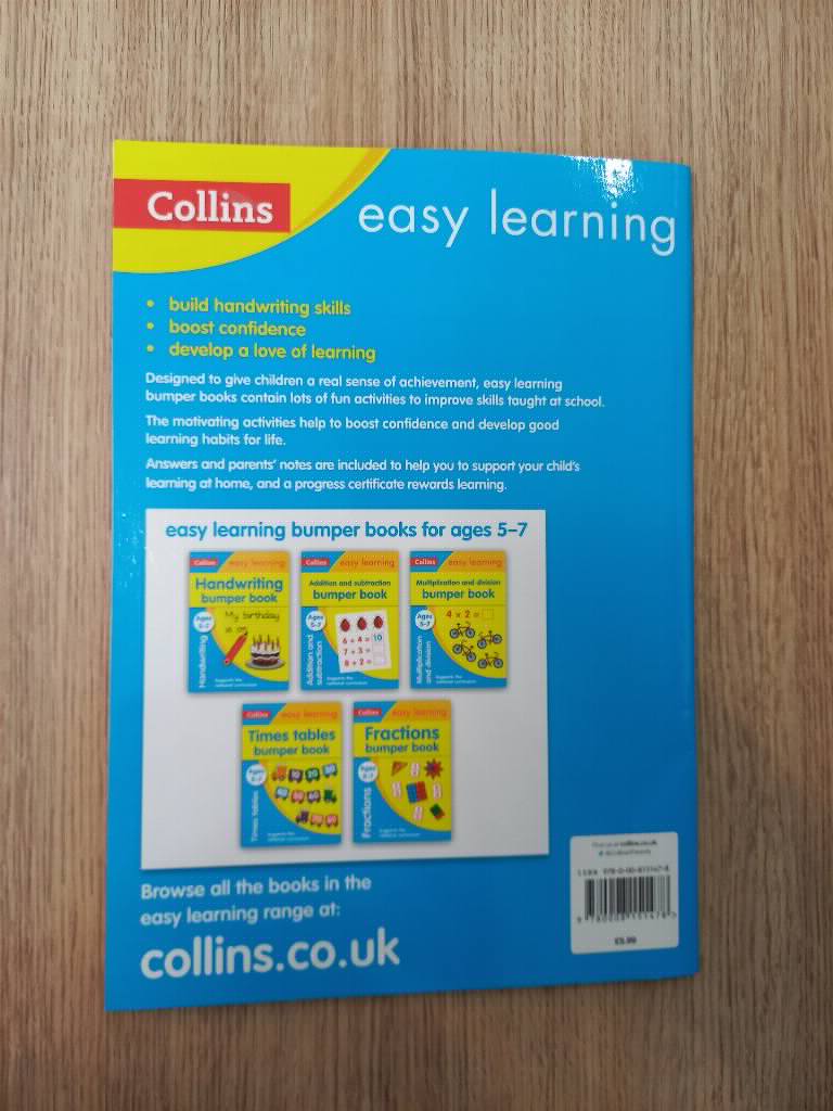 Handwriting bumper book for kids ages 5-7