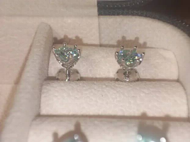 S925 Mindjuse s Mojsanit Dijamantima 5mm/0,5CT