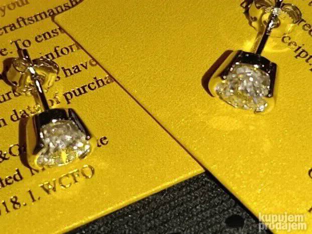 PREMIUM S925 Mindjuse  2 Mojsanit Dijamanta od po 1CT/6,5mm