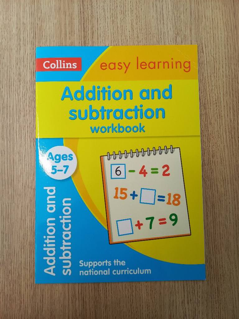 Addition and substraction workbook for kids