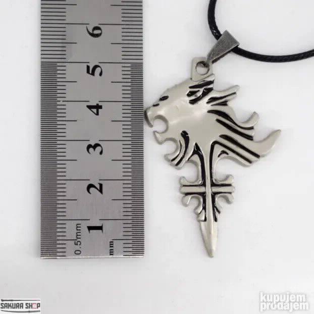 Final Fantasy Sleeping Lion Cross Ogrlica ili privezak C745