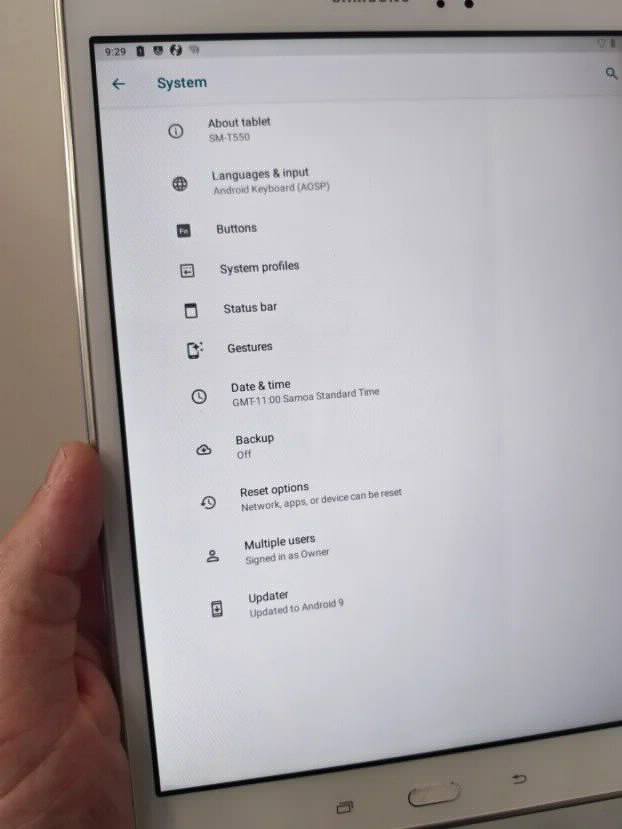 Samsung Galaxy Tab A 7.9 Android 9