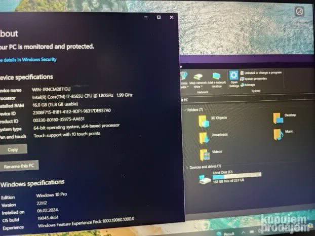 Hp Zbook 15u G6 i7 8gen 16gb 256ssd 15.6 FHD Touch 2gpu