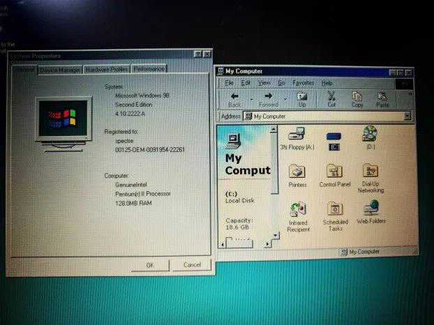 RETRO ibm 600e Pentium 2 128 ram 20gb hdd. Comport Win 98
