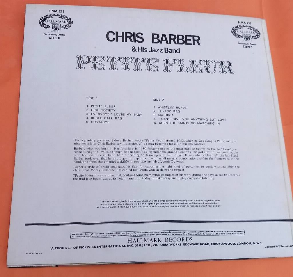 Chris Barber & His Jazz Band   Petite Fleur