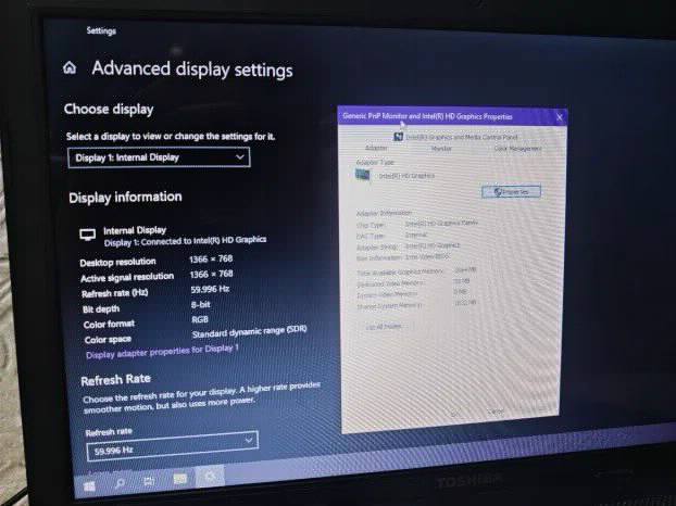 Toshiba C850 Intel 4gb 320gb 15.6 intel gpu