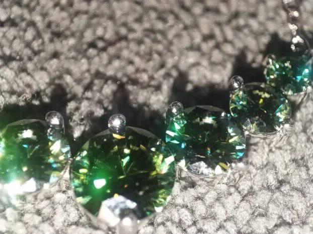 TOP S925 Ogrlica sa 7 Mojsanit Dijamanata 2,8 CT