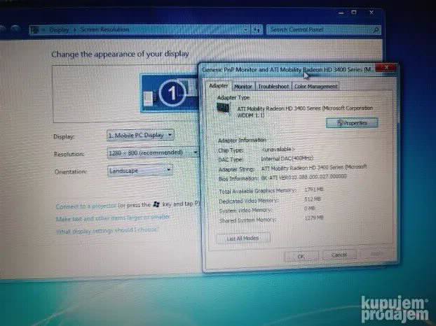 Asus T4300 3gb 160gb 15.4 Ati radeon