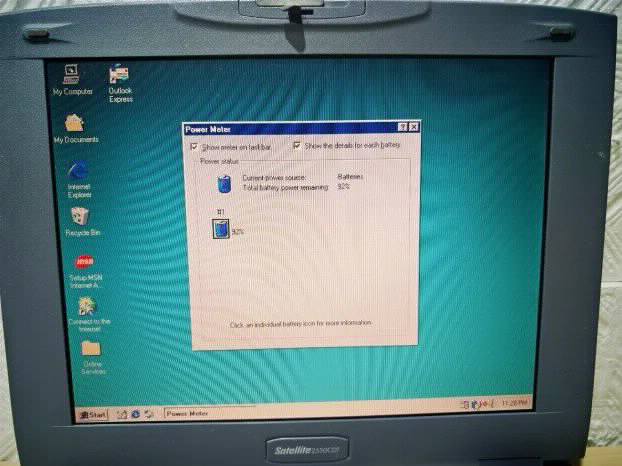 RETRO Toshiba pentium 1 366 64mb ram 10gb windows 98 comport
