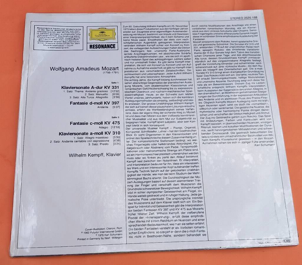 Mozart   Sonate A dur KV 331  Wilhelm Kempff 