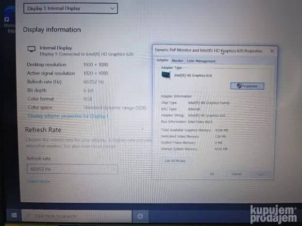 Acer i5 7gen 8gb 256ssd 15.6 FHD 2gpu