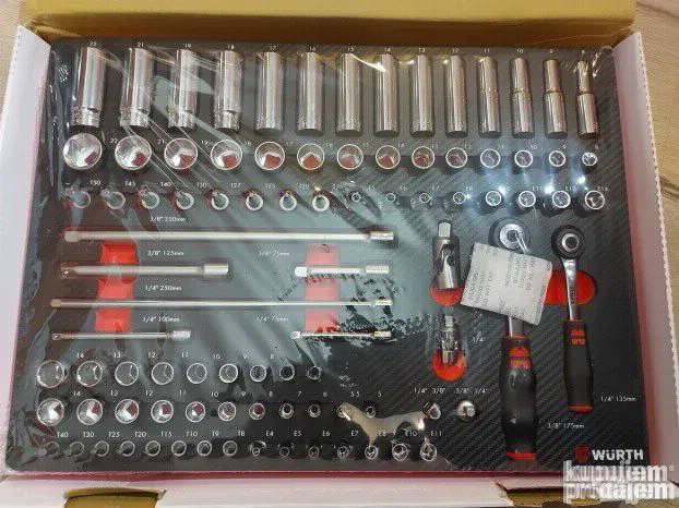 Wurth Set ZEBRA 1/4" i 3/8" gedora nasadnika dve račne 91