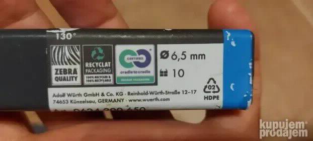 Wurth Burgija produžena DIN 340 HSS fi 6.5mm