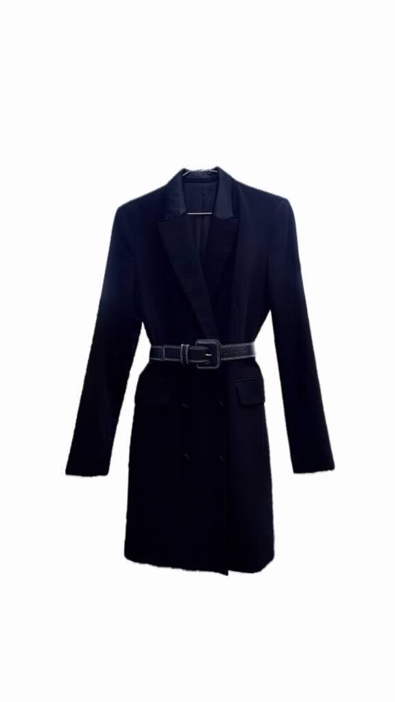 Crna Sako Haljina Elegantnog Kroja