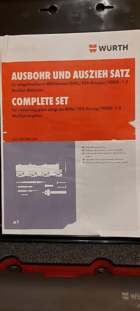 Wurth set reparaciju polomljenih grejaca 1.3 Opel Ford FCA
