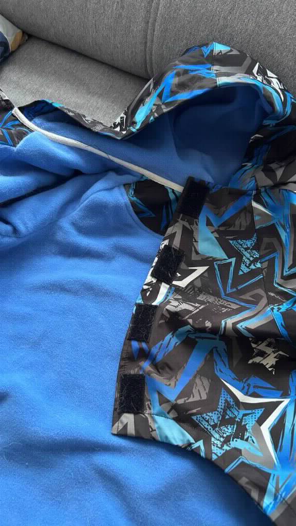 Lindodogs Blue Star Polar Fleece Waterproof Raincoat Size 7