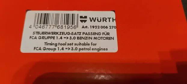 Wurth alat za zupčenje bregaste Fiat Alfa Lancia 1.4-3.0 ben