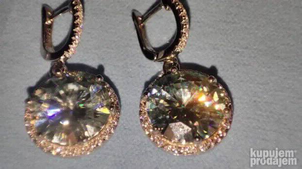 TOP S925 Mindjuse sa 2 Mojsanit Dijamanta od 11mm / 5CT