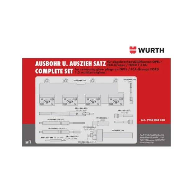 Wurth set reparaciju polomljenih grejaca 1.3 Opel Ford FCA