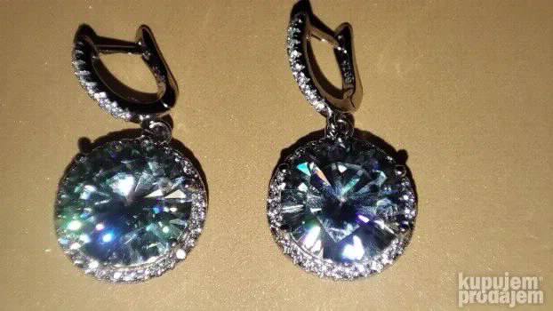 TOP S925 Mindjuse sa 2 Mojsanit Dijamanta od 11mm / 5CT