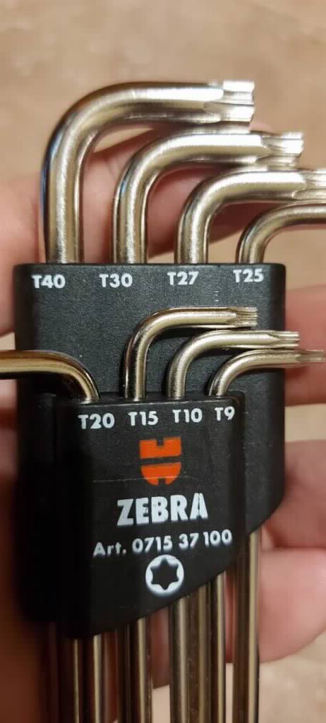 Wurth zebra set torx toreks kljuceva sa kuglom 8 komada