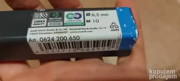Wurth Burgija produžena DIN 340 HSS fi 6.5mm