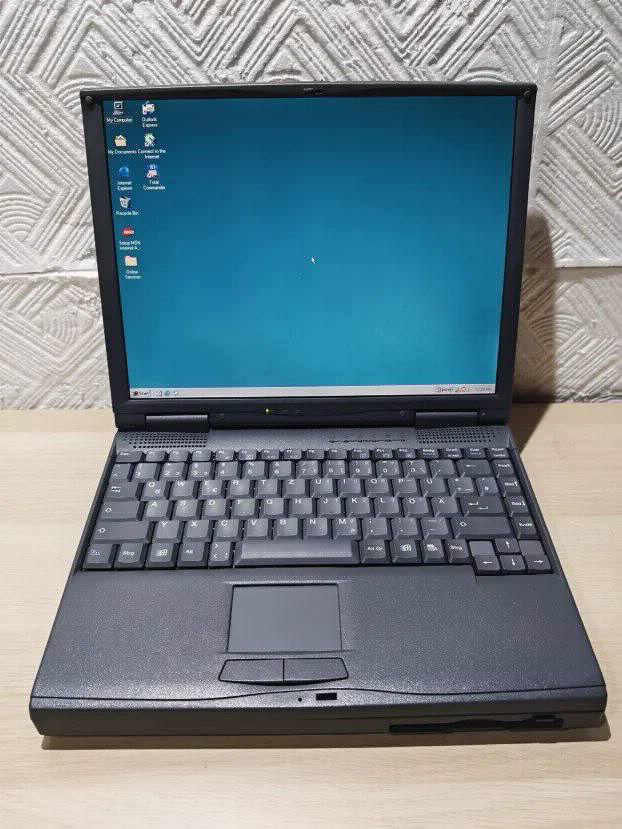 RETRO mitac Mi note Pentium 3 64mb winodws 98 com lpt