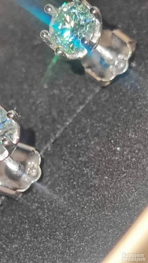 S925 mindjuse Mojsanit Dijamanti 0,5CT - 5mm X 2