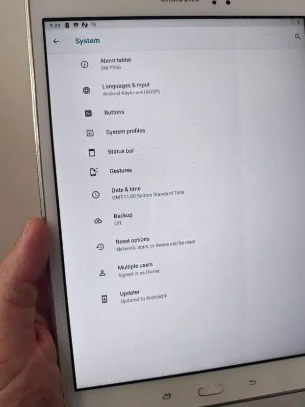 Samsung Galaxy Tab A 7.9 Android 9