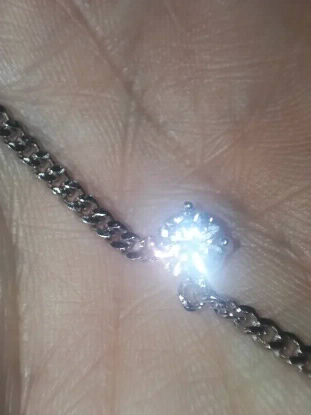 TOP masivna ogrlica 40-45cm sa Mojsanit Dijamantom 1CT/6,5mm