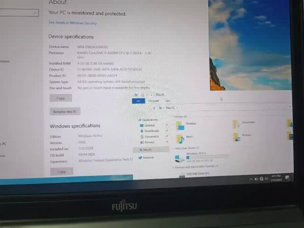Fujitsu Lifebook E i5 4gen 4gb ram 128ssd 15.6 FHD