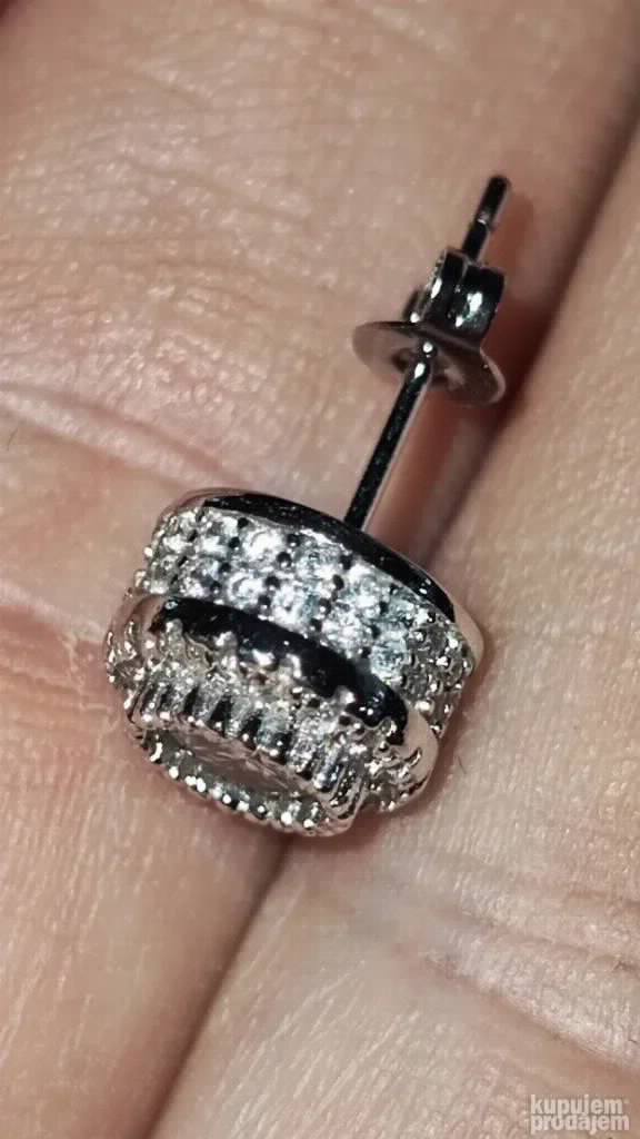 TOP S925 mindjuse Mojsanit Dijamanti 0,5CT - 5mm X 2