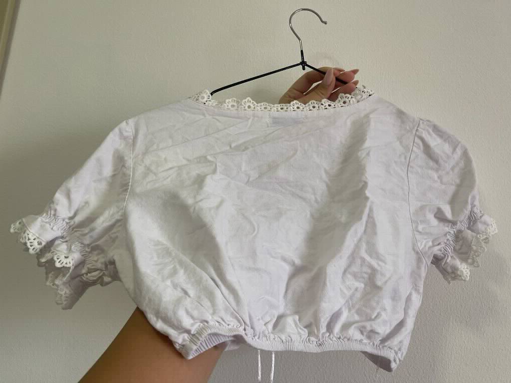 Beli cottagecore pamucni top