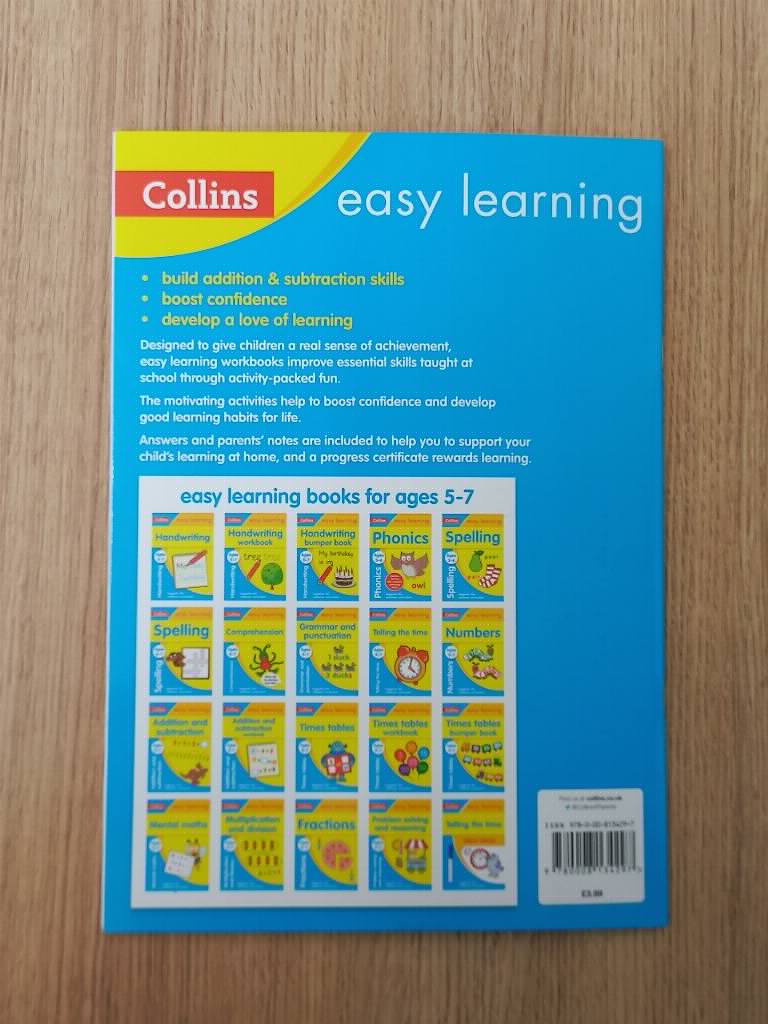 Addition and substraction workbook for kids