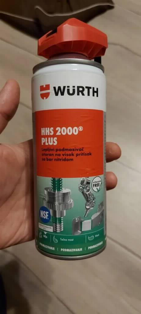 Wurth HHS 2000 PLUS, lepljivi podmazivač, NSF