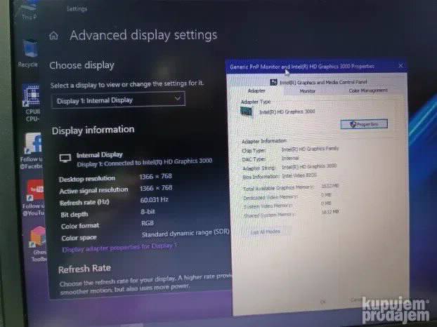 Hp probok 6360b 14inch i5 2gen 8gb 128ssd