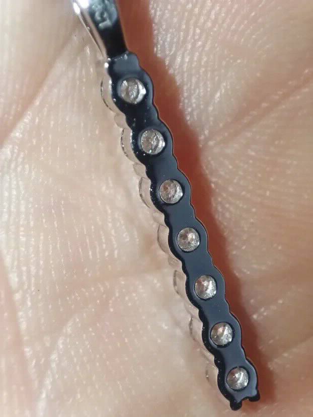 Premium S925 Ogrlica sa 7 Mojsanit Dijamanata po  2,8mm