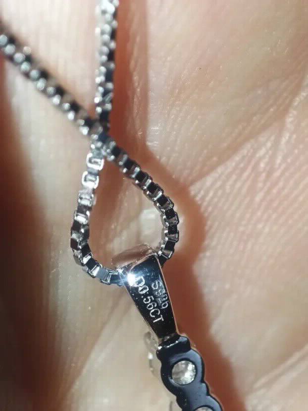 Premium S925 Ogrlica sa 7 Mojsanit Dijamanata po  2,8mm