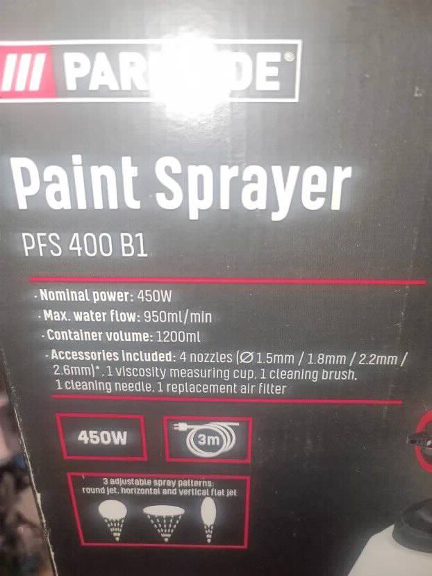 Parkside Pistolj za farbanje 450W 220V 1.2 litra