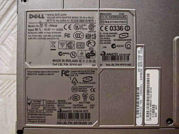Dell D820 Comport win7 2gb 100gb 15.4