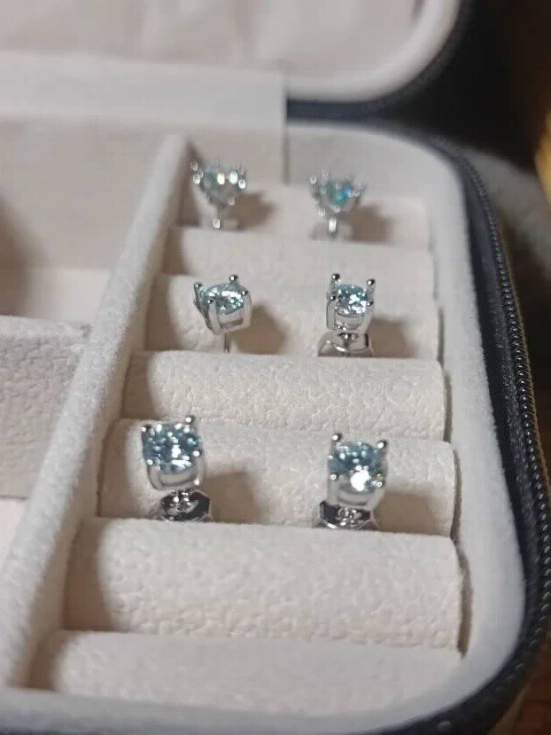 S925 Mindjuse s Mojsanit Dijamantima 5mm/0,5CT