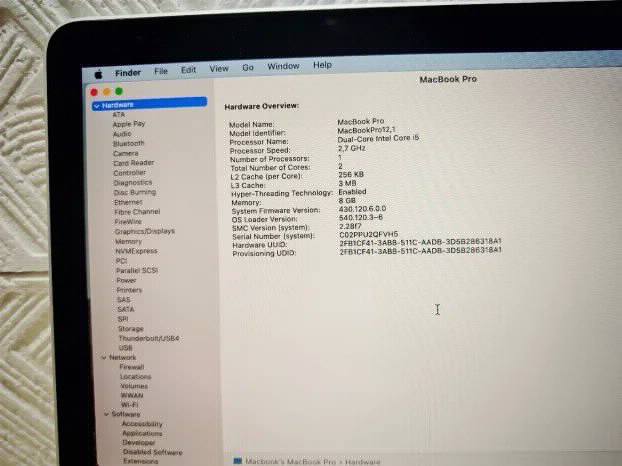 Macbook PRO Retina Early 2015 i5 8gb 256ssd Iris Monterey
