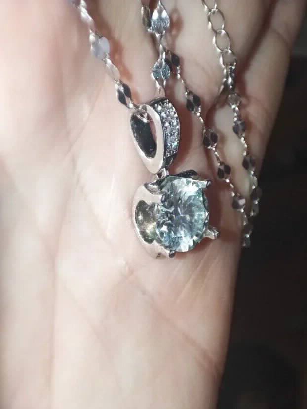 Premium S925 Ogrlica Rodijum Mojsanit Dijamant 4CT-10mm