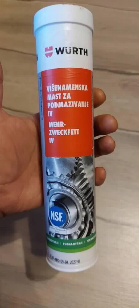 Wurth mast za podmazivanje bela za hranu industriju NSF