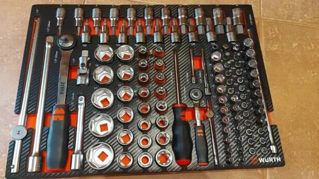 Wurth Set ZEBRA 1/2+1/4 gedore nasadnika dve račne 108 NOVO