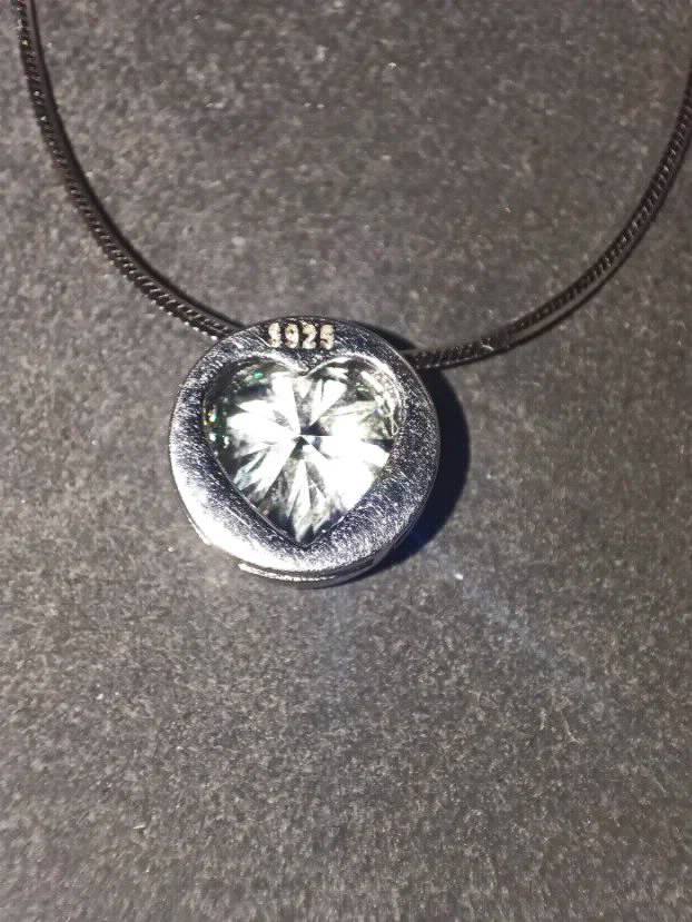 TOP S925 Ogrlica sa 2CT/8mm Plavim Mojsanit Dijamantom