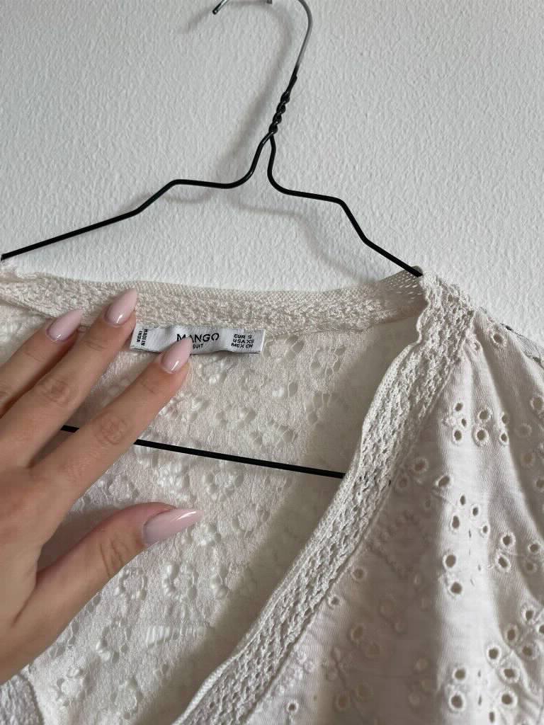 Mango boho bela majica