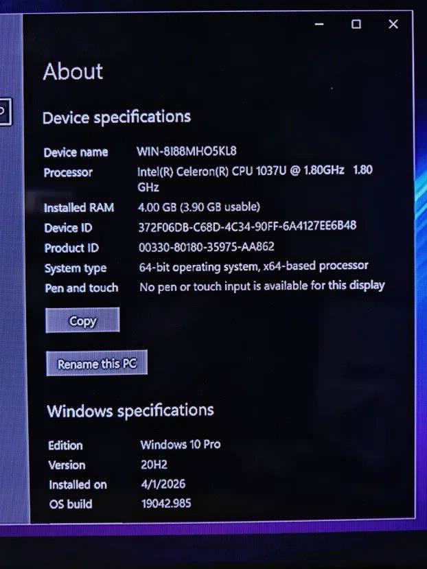 Msi mini pc 4gb 500gb wifi 1037u cpu Povoljno